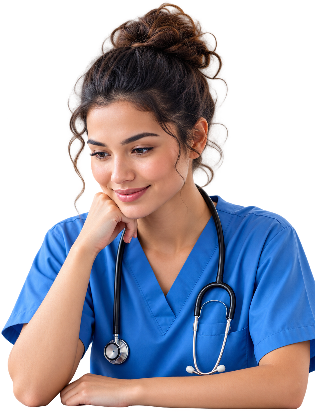 Nursing student studying for the NCLEX
